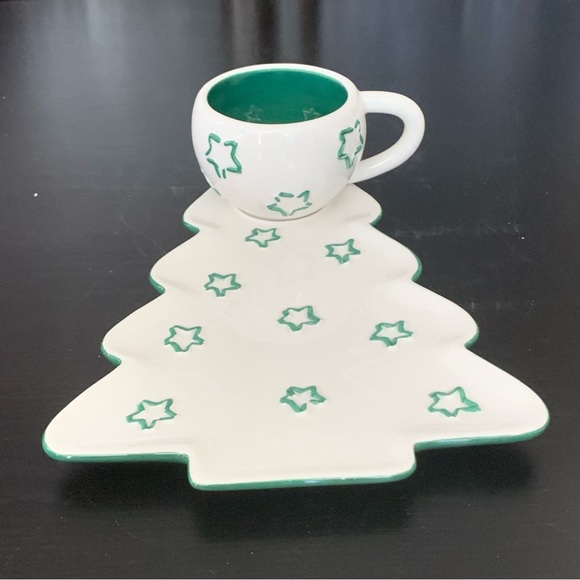 Department 56 Time to Celebrate Christmas Tree Plate & Mug Set - Picture 1 of 10